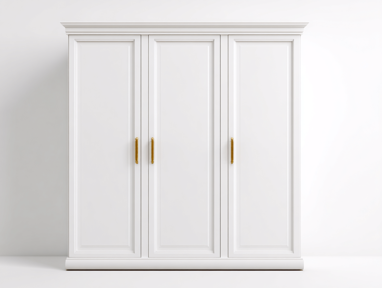 Wardrobe 180×60×205 cm - White - for bedroom