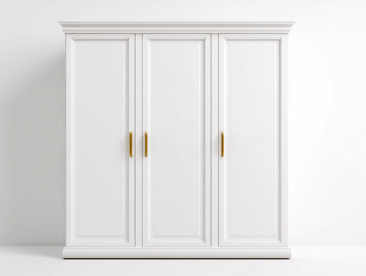 Wardrobe 180×60×205 cm - White - for bedroom