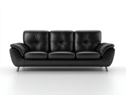 3 Seater Sofa 215×90×75 cm - Black - for living room