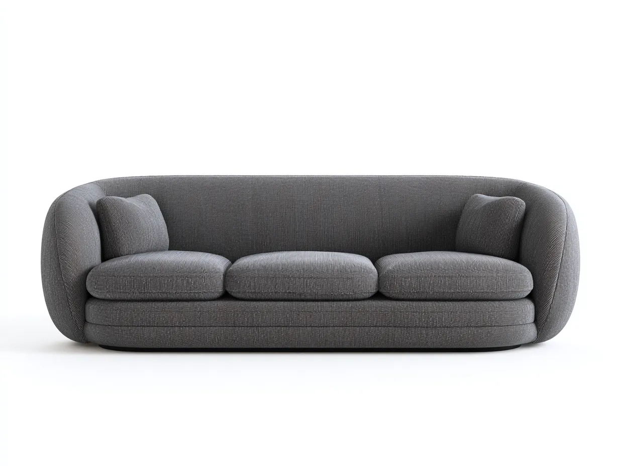 3 Seater Sofa 215×92×76 cm - Dark grey - for living room