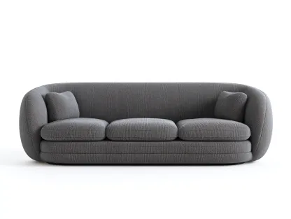 3 Seater Sofa 215×92×76 cm - Dark grey - for living room