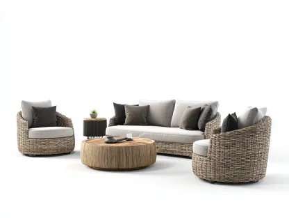 Garden Lounge Set 205×150×75 cm - grey - for garden