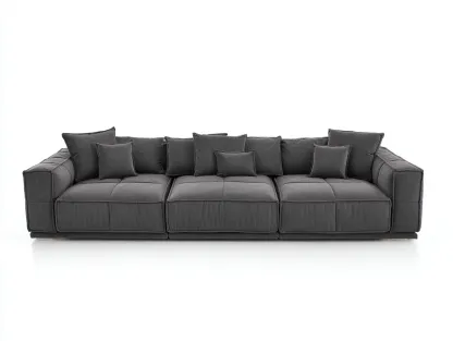 3 Seater Sofa 240×95×78 cm - Dark grey - for living room