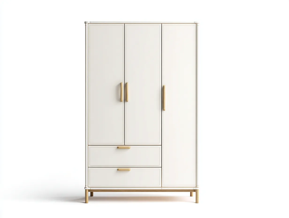 Wardrobe 180×60×200 cm - White and Oak - for bedroom