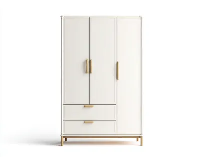 Wardrobe 180×60×200 cm - White and Oak - for bedroom