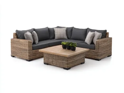 Corner Sofa Set 220×160×80 cm - grey - for garden