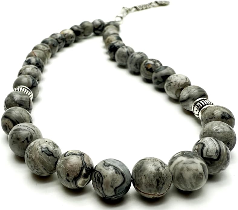 Jasper Map Agate Handmade Tasbih