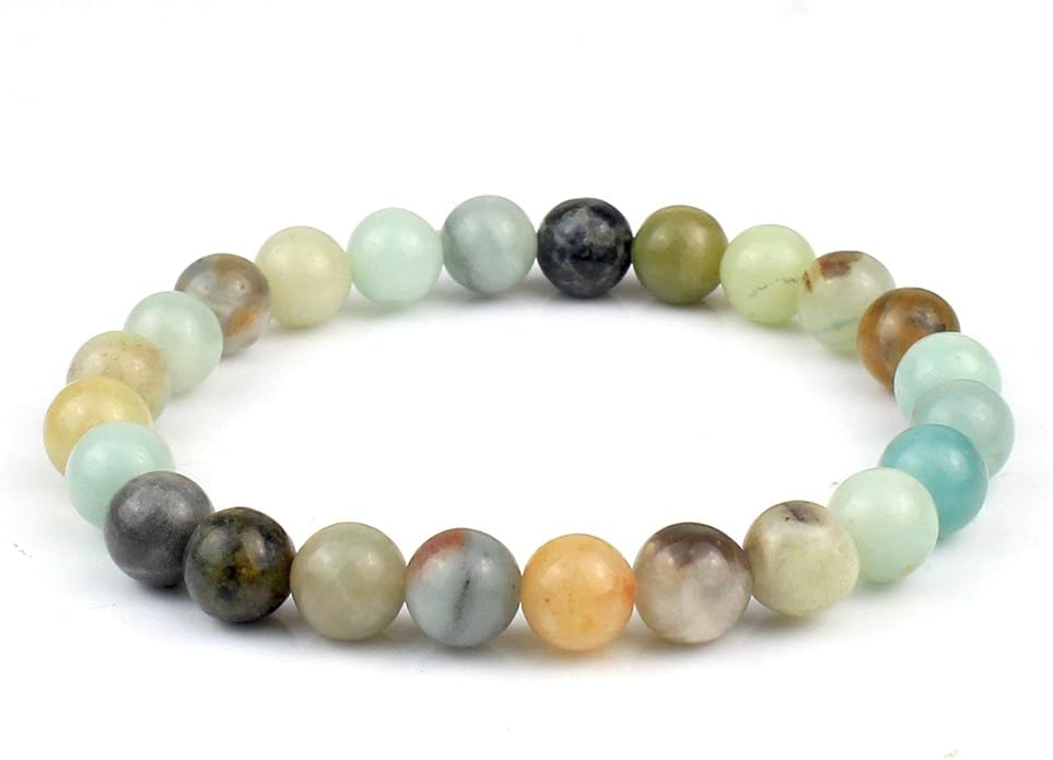8mm Colored Natural Gemstone Bracelet