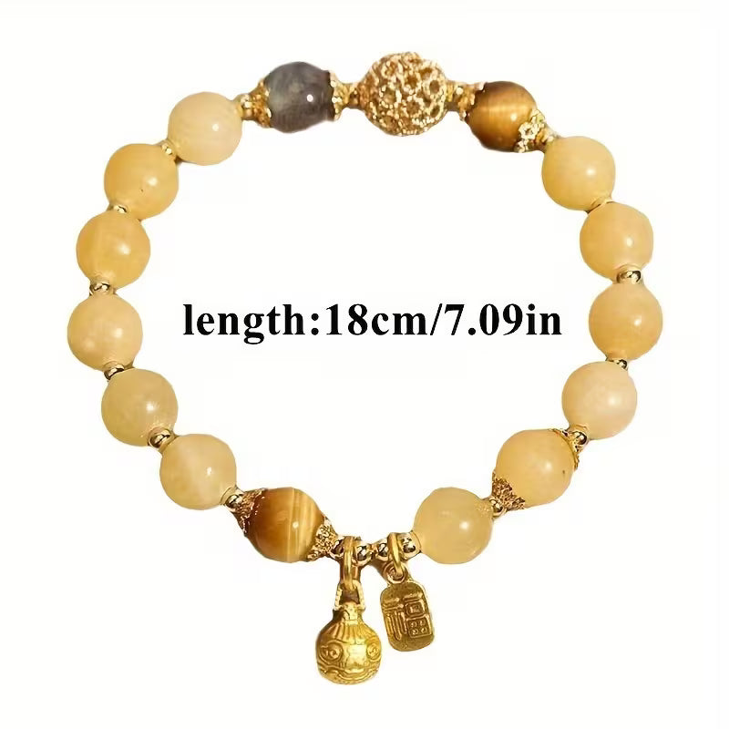 Yellow Crystal Bead Bracelet