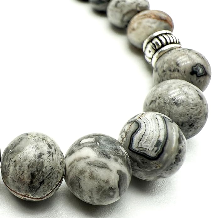 Jasper Map Agate Handmade Tasbih