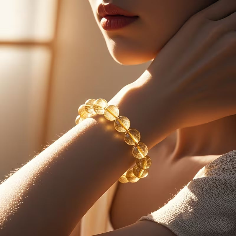 Golden Hair Crystal Bracelet