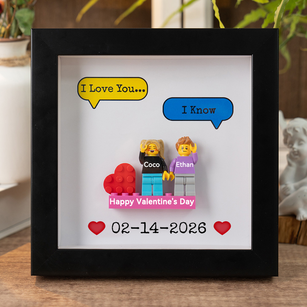 I Love You/ I Love You Too Custom Couple Figure Frame Valentine's Day Gift