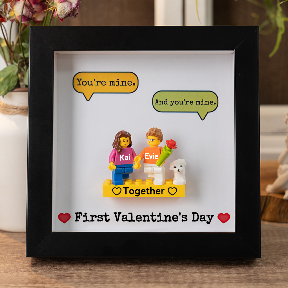 I Love You/ I Love You Too Custom Couple Figure Frame Valentine's Day Gift