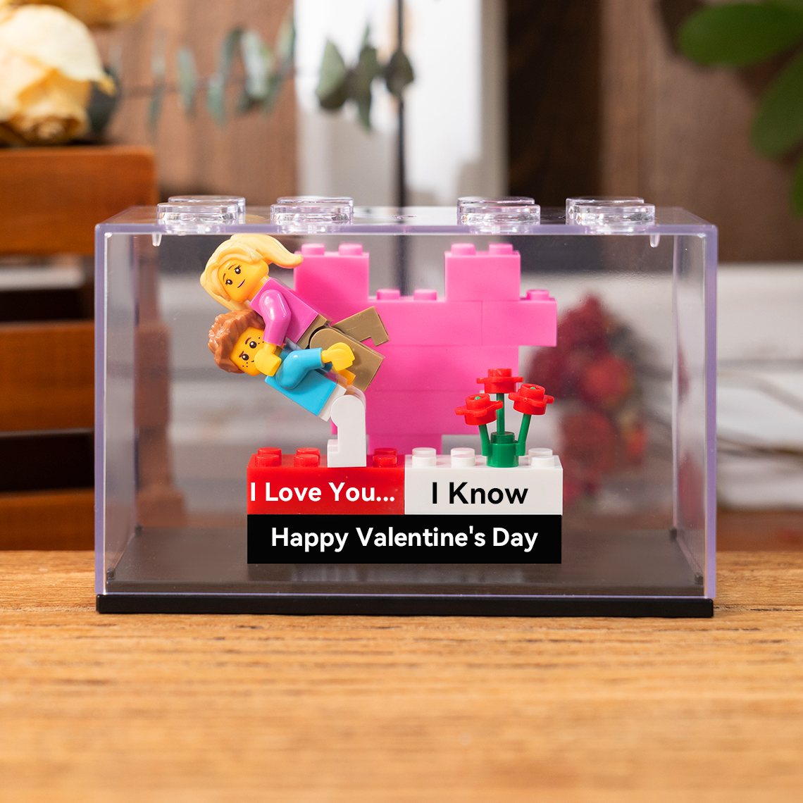 I Love You I Know Custom Couple Figure with Box Valentine's Day Gift