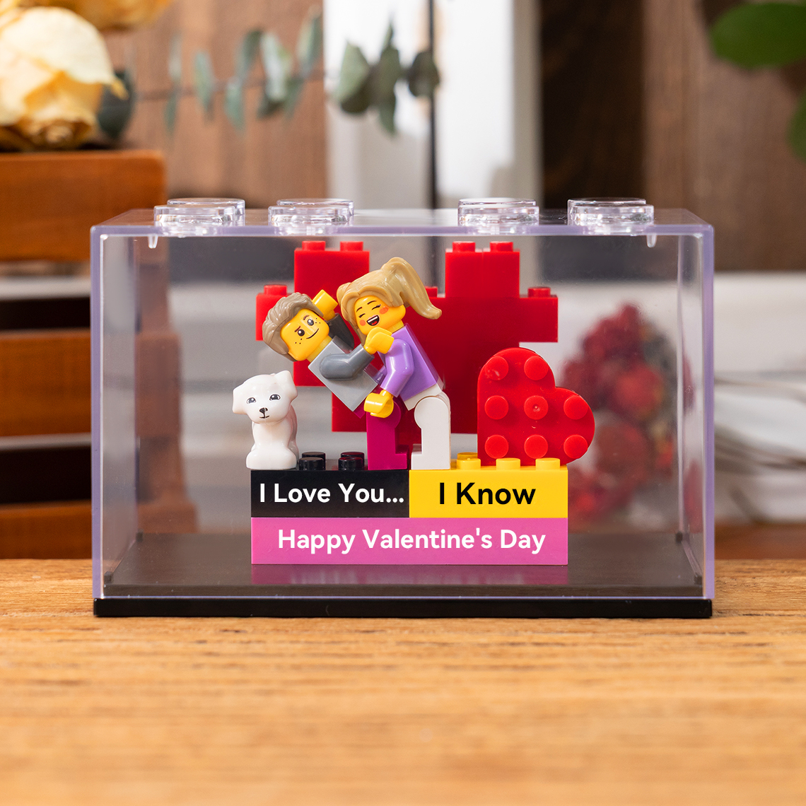 I Love You I Know Custom Couple Figure with Box Valentine's Day Gift