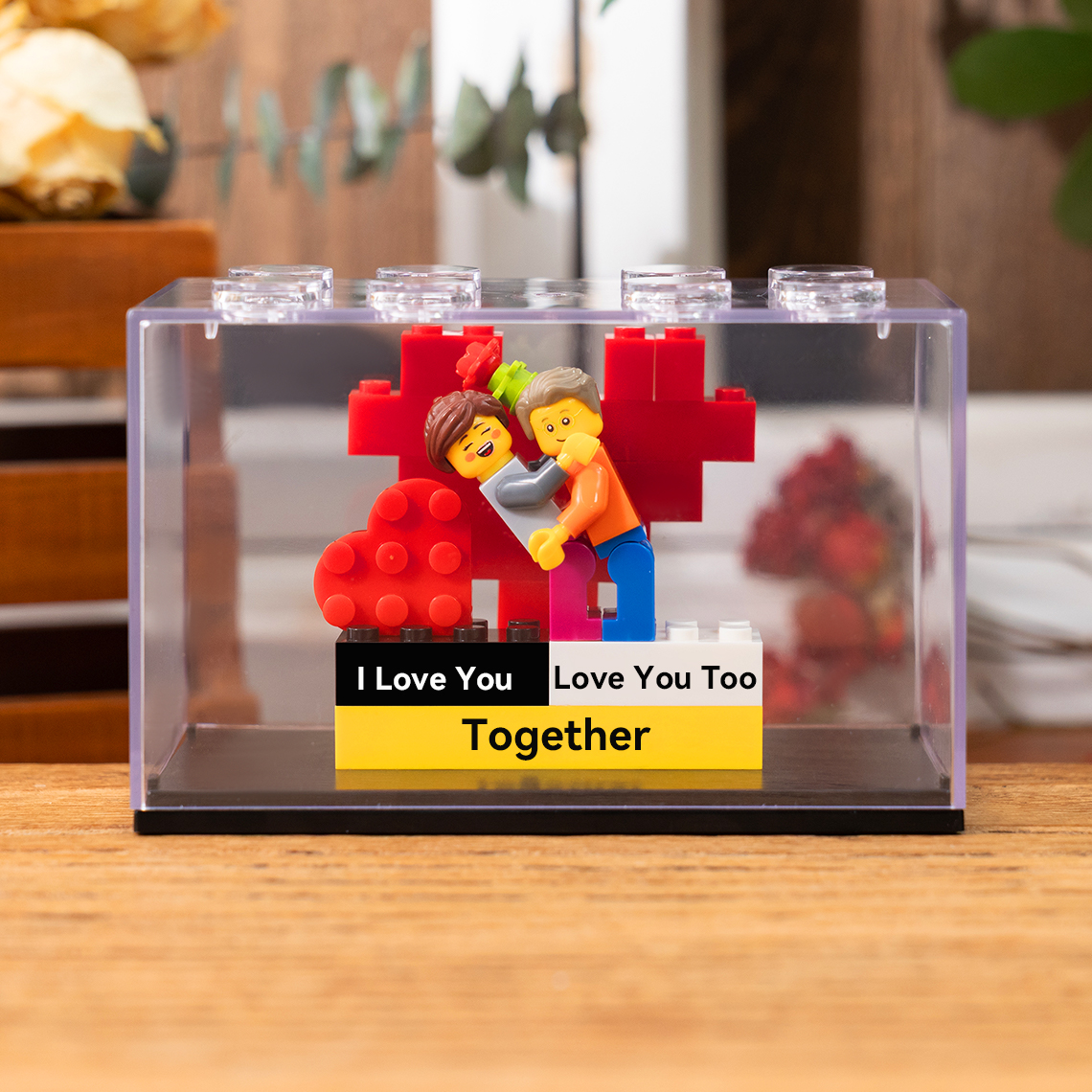 I Love You I Know Custom Couple Figure with Box Valentine's Day Gift