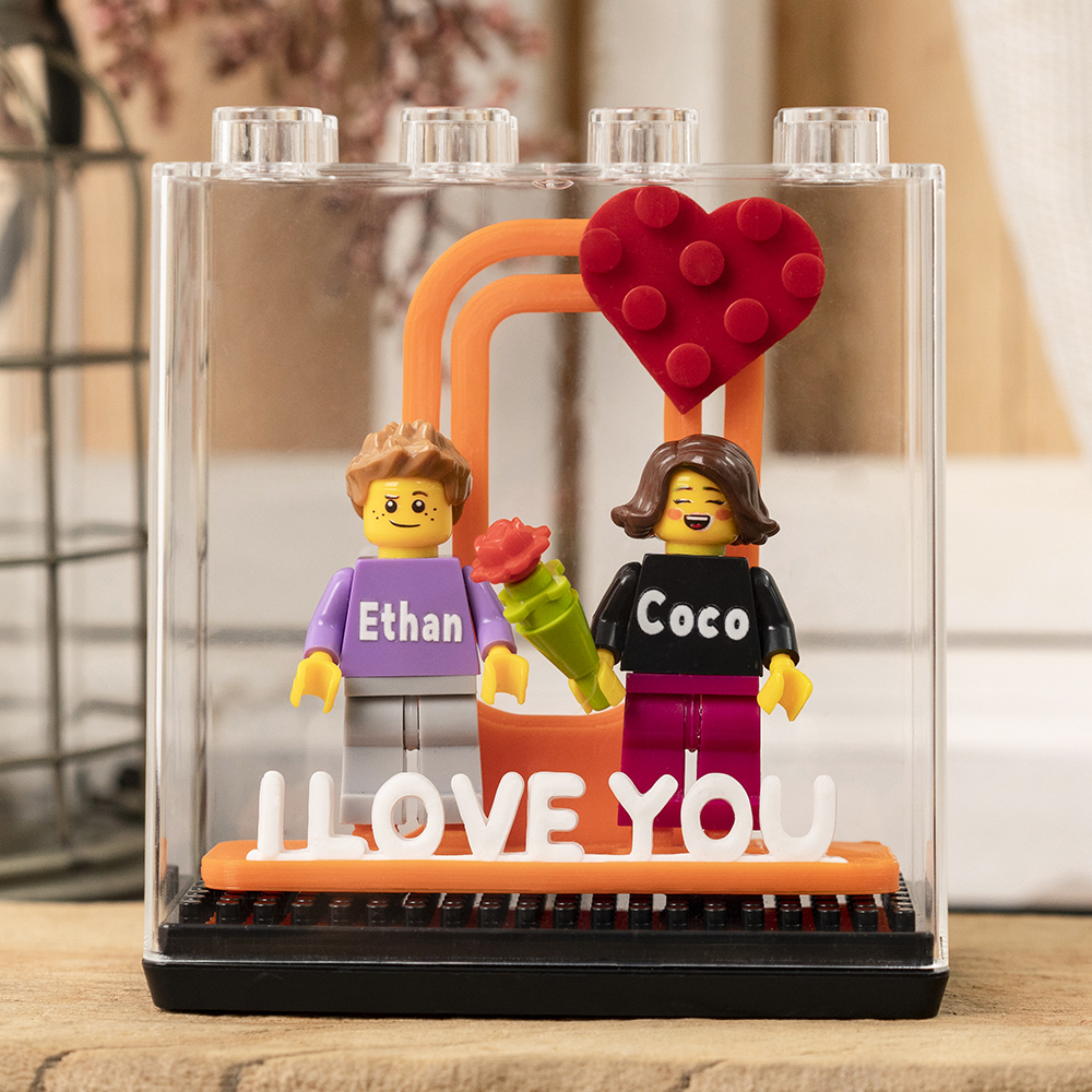 Custom Couple Figure Box with Stand Valentine's Day Gift