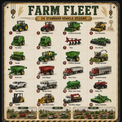 🚜Build the Fleet Collection 24-Day Vehicle Advent Calendar Series Christmas gifts