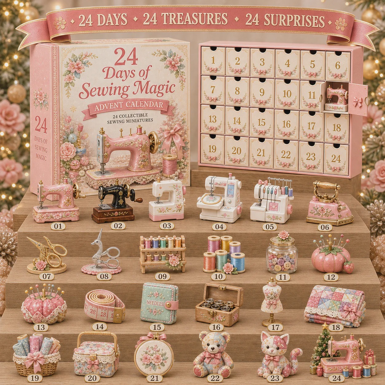 ✂️24 Days of Sewing Advent Calendar 🎁 Christmas Countdown Box for Sewing Enthusiasts