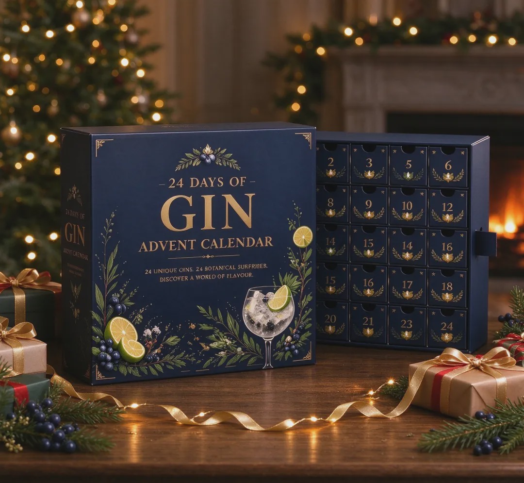 🍸 2026 Days of Gin Blind Box – 24-Day Festive Countdown, Gin Collectible Miniatures 🎄 Christmas