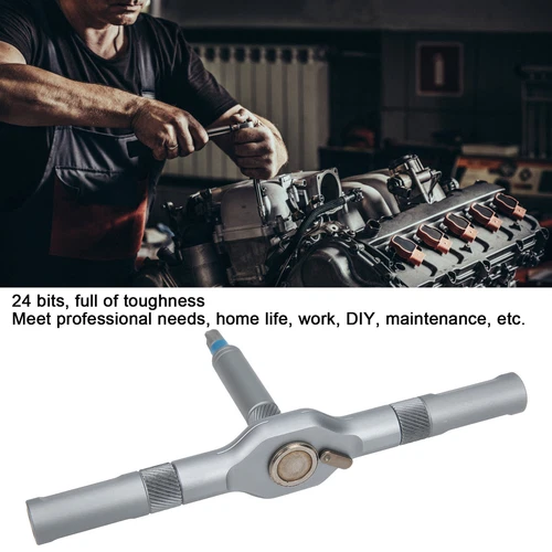 Ratchet Screwdriver Set 24-in-1 Bit Repair Tool Manual Hardware With Handle