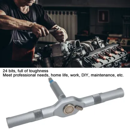 Ratchet Screwdriver Set 24-in-1 Bit Repair Tool Manual Hardware With Handle