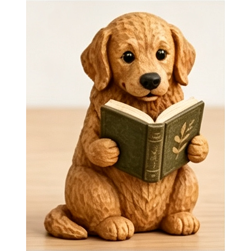 Reading Dog Book Decor