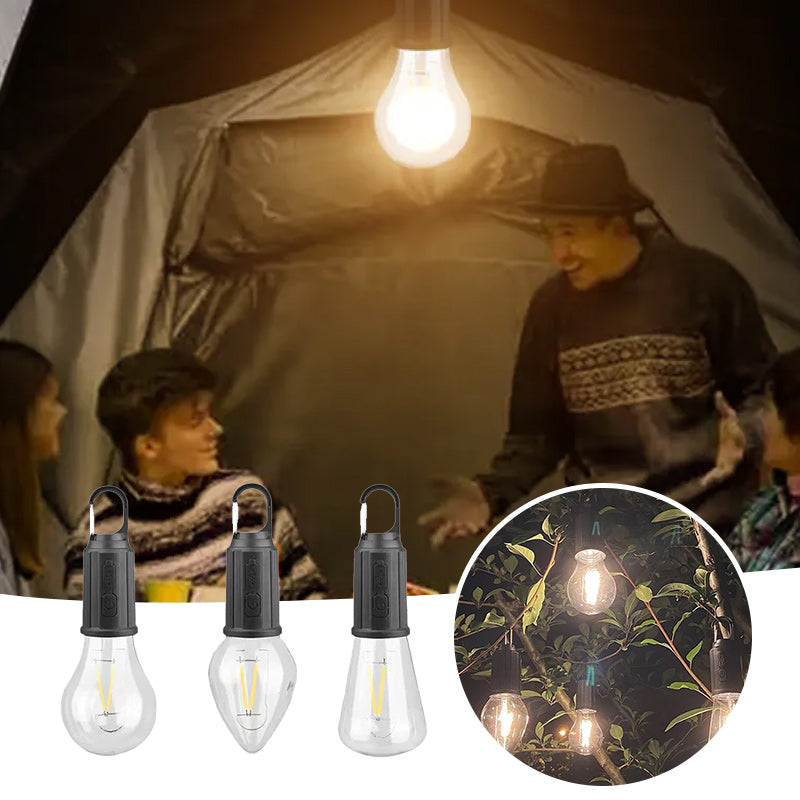 💡 New Outdoor Camping Hanging Type-C Charging Retro Bulb Light