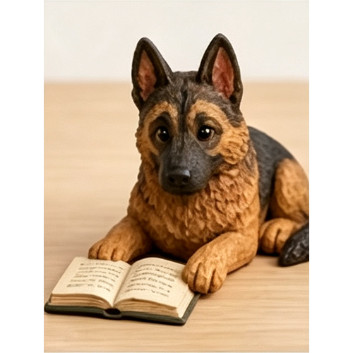 Reading Dog Book Decor