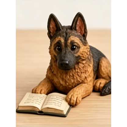 Reading Dog Book Decor