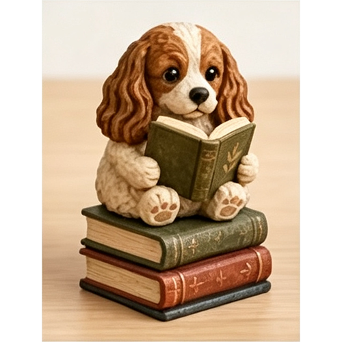 Reading Dog Book Decor