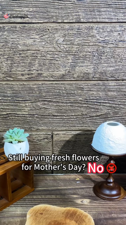 Custom Nana's Garden Birth Flower Pot with Mini Glass Flower Keepsake Gift Mother's Day Gift