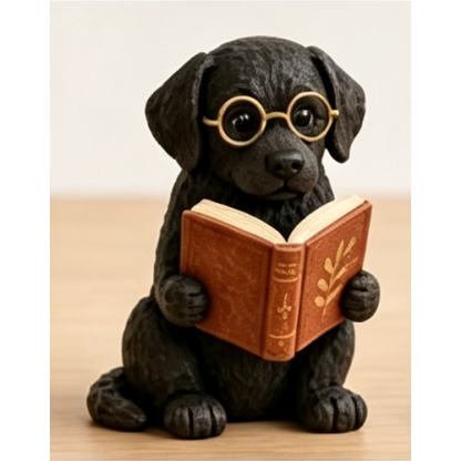 Reading Dog Book Decor