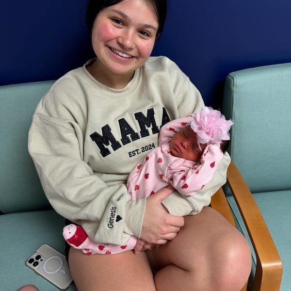 Custom Embroidered Glitter Vinyl MAMA Sweatshirt-Gift For Mom & Grandma Mother's Day Gift