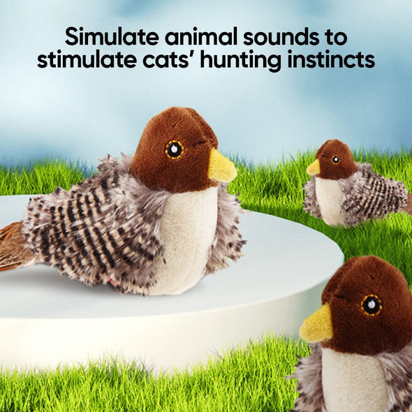 Upgraded Simulated Chirping Bird，Cat toy Bird