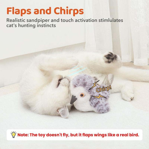 Upgraded Simulated Chirping Bird，Cat toy Bird