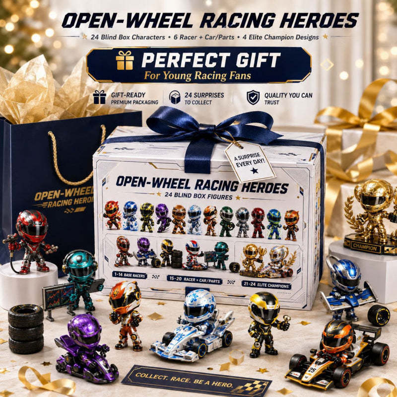 Open-Wheel Racing Heroes Advent Calendar | 24 Days of Racing Blind Box Figures
