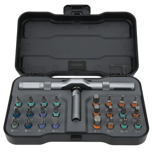 Ratchet Screwdriver Set 24-in-1 Bit Repair Tool Manual Hardware With Handle