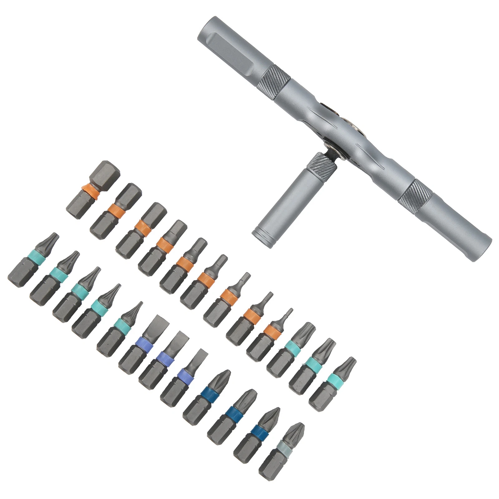 Ratchet Screwdriver Set 24-in-1 Bit Repair Tool Manual Hardware With Handle