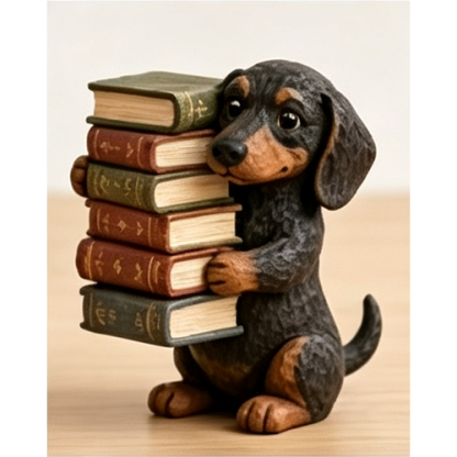Reading Dog Book Decor