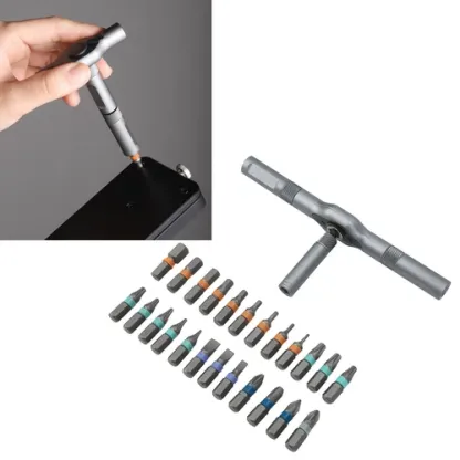 Ratchet Screwdriver Set 24-in-1 Bit Repair Tool Manual Hardware With Handle