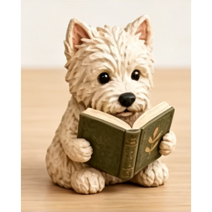 Reading Dog Book Decor