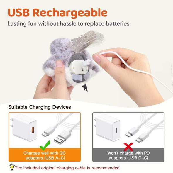 Upgraded Simulated Chirping Bird，Cat toy Bird