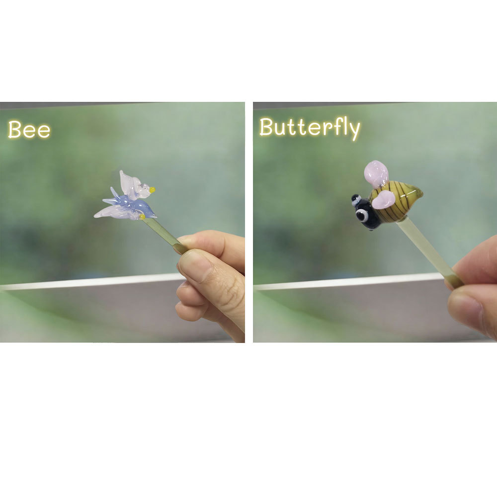 Custom Birth Flower Pot with Mini Glass Flower Spring Decoration Mother's Day Gift