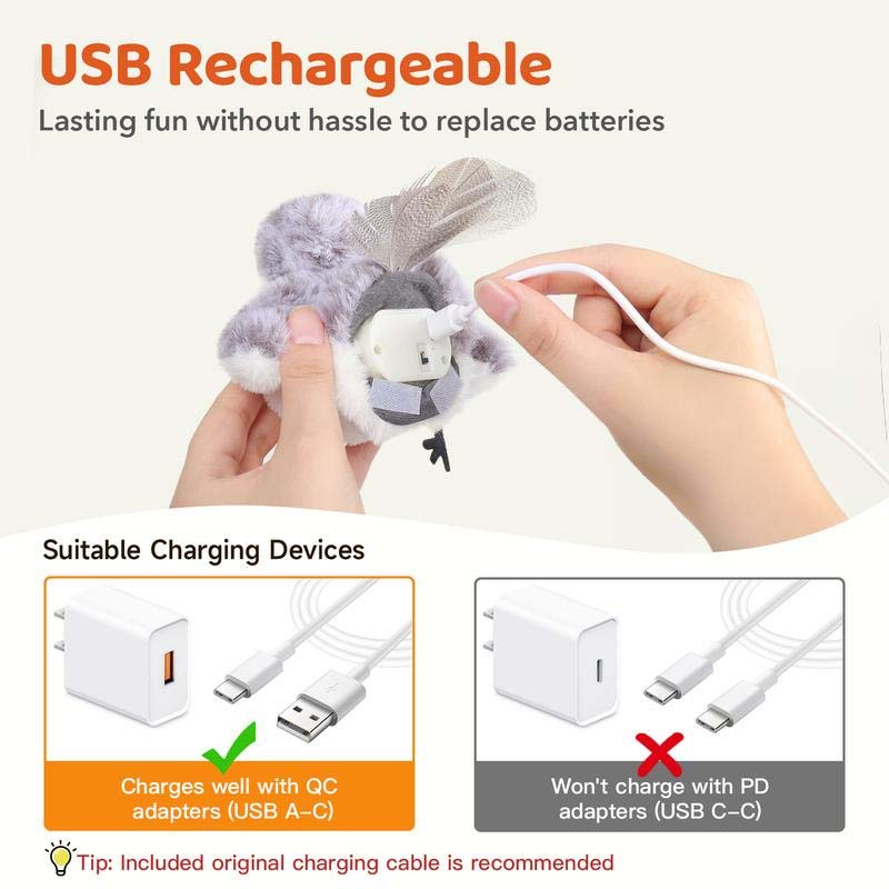 Upgraded Simulated Chirping Bird，Cat toy Bird