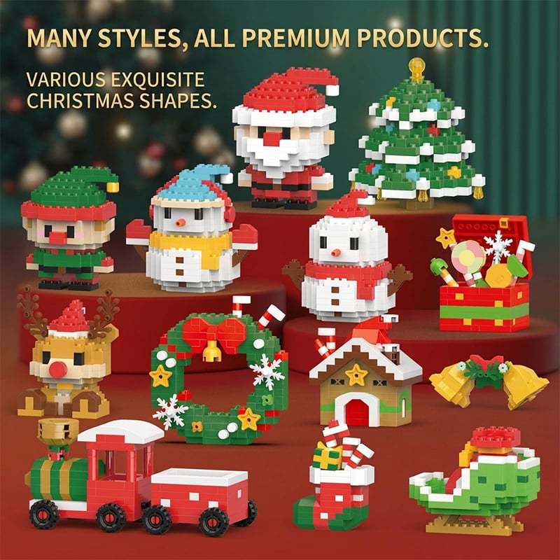 Mini Christmas Building Blocks Set