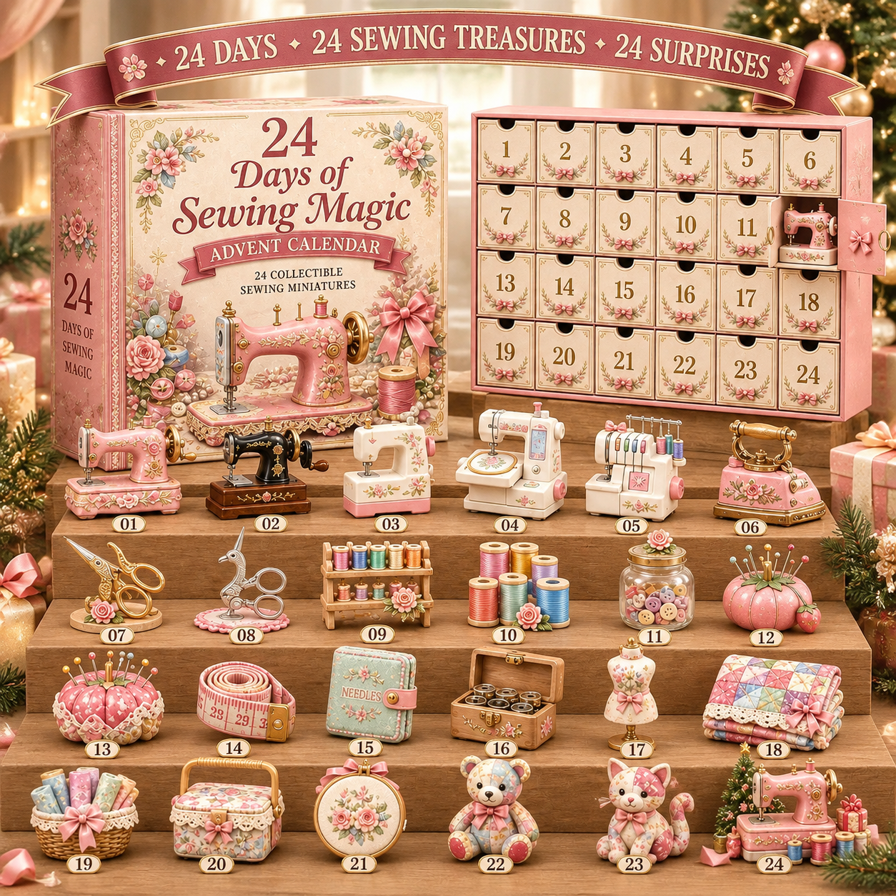 ✂️24 Days of Sewing Advent Calendar 🎁 Christmas Countdown Box for Sewing Enthusiasts