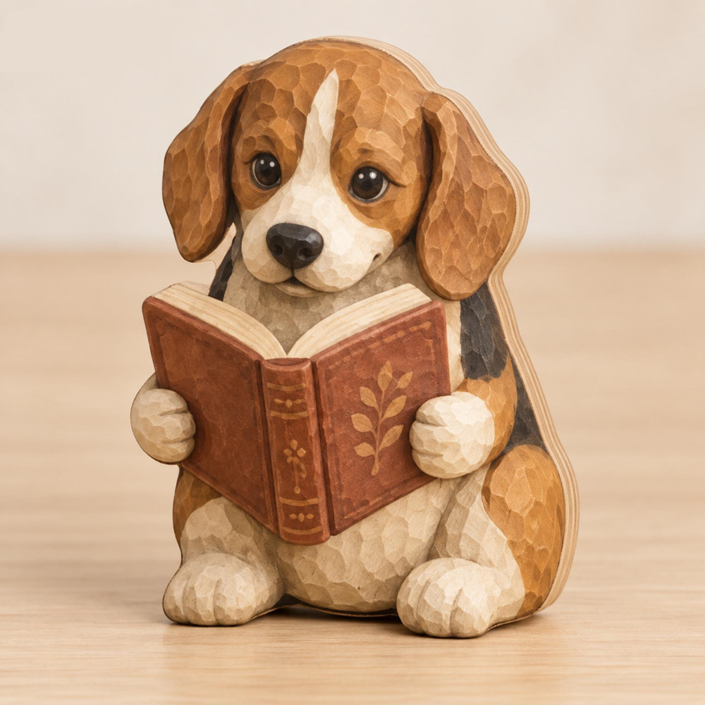 Reading Dog Book Decor