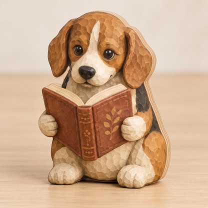 Reading Dog Book Decor