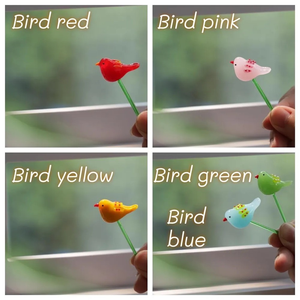 Custom Birth Flower Pot with Mini Glass Flower Spring Decoration Mother's Day Gift